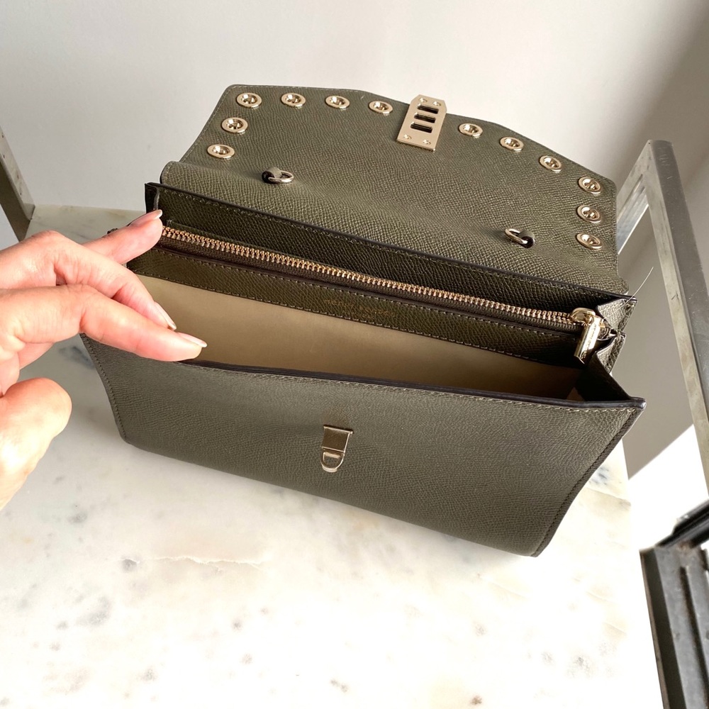 Henri Bendel Hunter Green Clutch